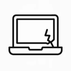 Uszkodzone zawiasy i obudowa w laptopie, połamana obudowa wyrwane zawiasy